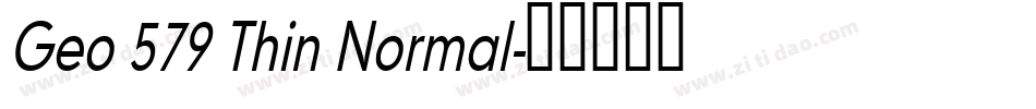 Geo 579 Thin Normal字体转换